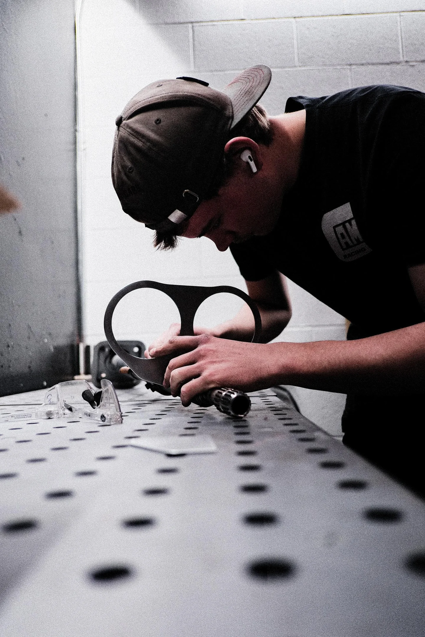 Hand work at the workshop bench